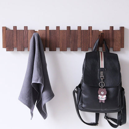 Rustic Wooden Coat Hook Rack for Entryway and Home - VogeLuxe