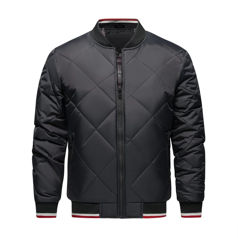 Men's Luxury Quilted Bomber Jacket - VogeLuxe