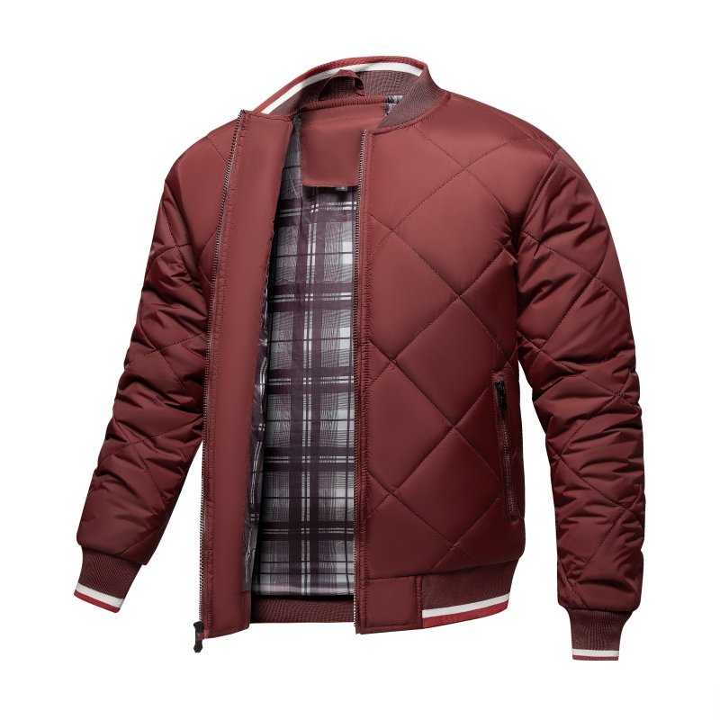 Men's Luxury Quilted Bomber Jacket