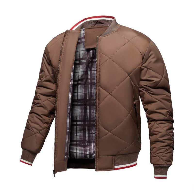 Men's Luxury Quilted Bomber Jacket