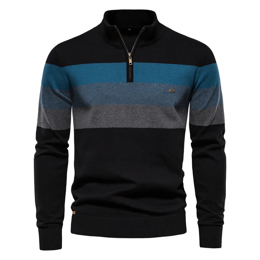 Classic Men's Striped Pullover Sweater - VogeLuxe