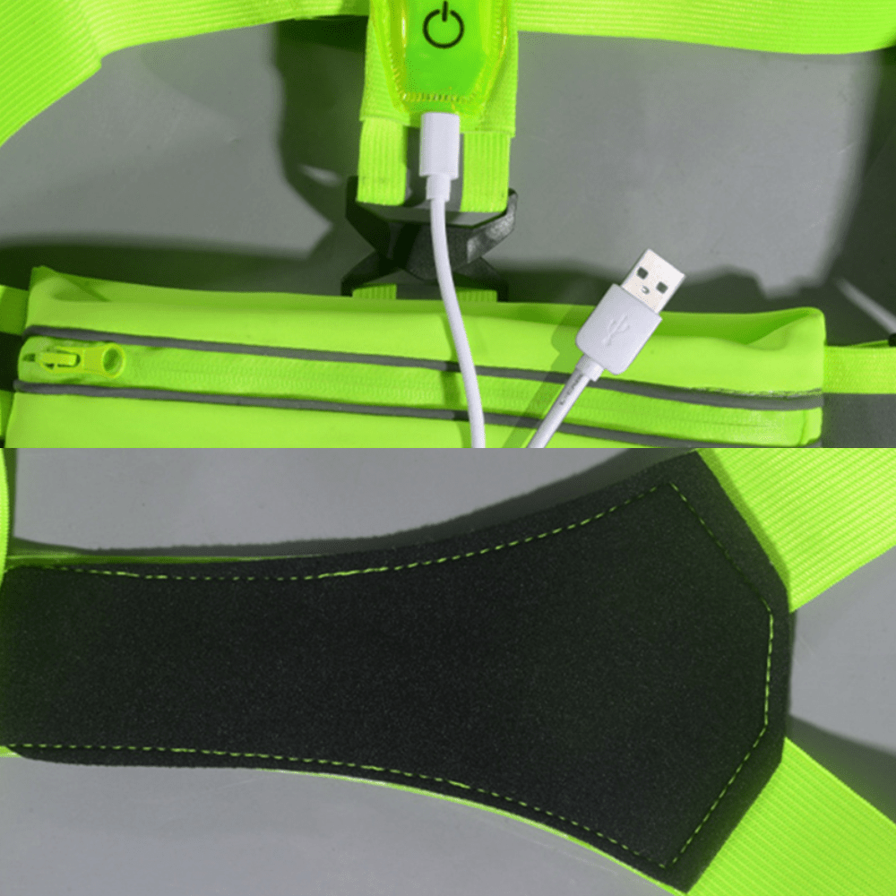 VogeLuxe | Unisex Reflective LED Running Safety Vest Harness