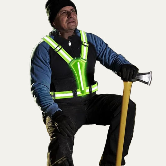 VogeLuxe | Unisex Reflective LED Running Safety Vest Harness