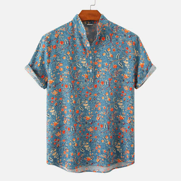 Fashionable Graphic Henley Tee