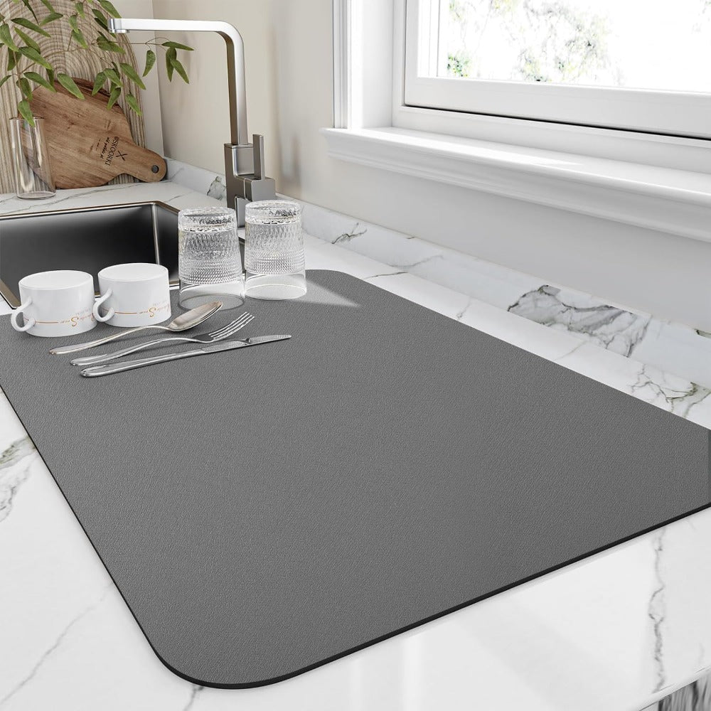 Fast Drying Dish Mat | Absorbent Kitchen Counter Mat