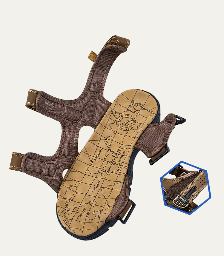 VogeLuxe | Men’s Open Toe Adjustable Strap Outdoor Sandal