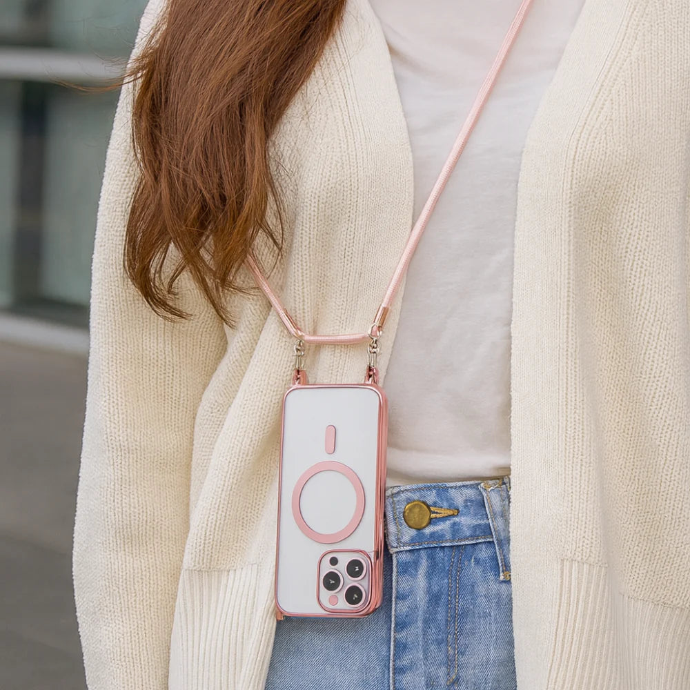 Phone Case with Crossbody Strap and Lanyard