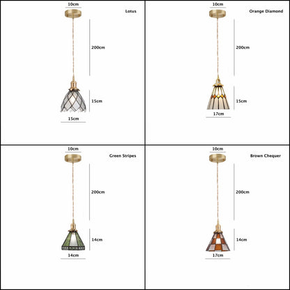 Classic Colorful Glass Pendant LED Light