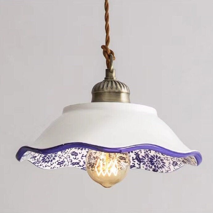 Traditional Portuguese Ceramic Pendant Lamp