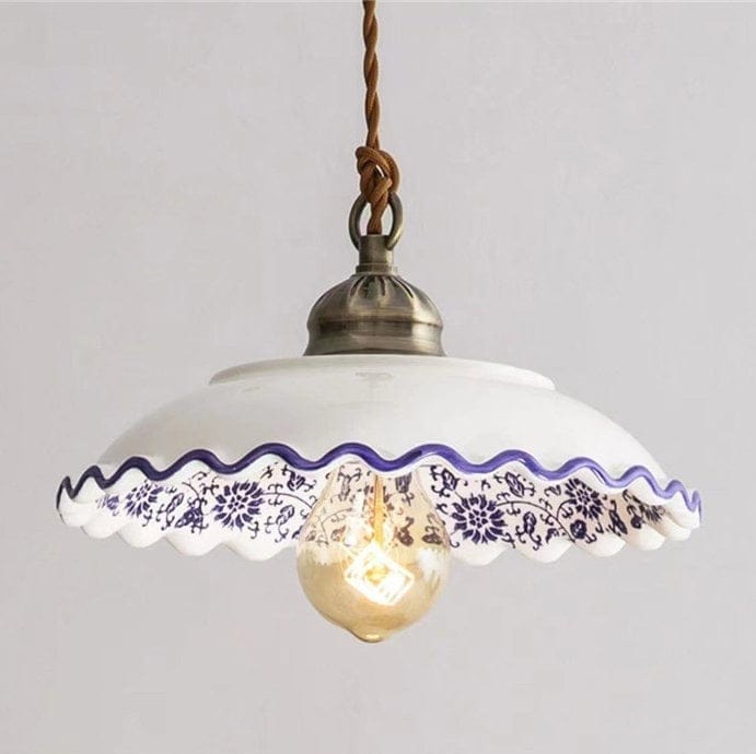 Traditional Portuguese Ceramic Pendant Lamp