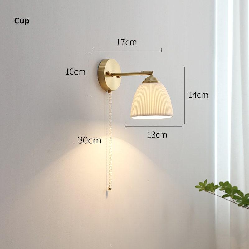 Classic Ceramic Wall Lamp with Bulb Included