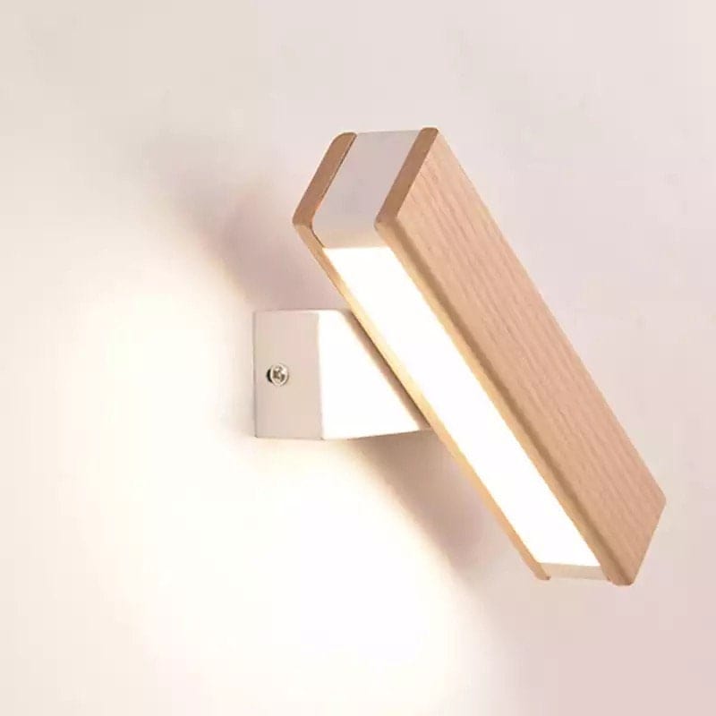 Modern Wooden Swivel Bedside LED Lamp
