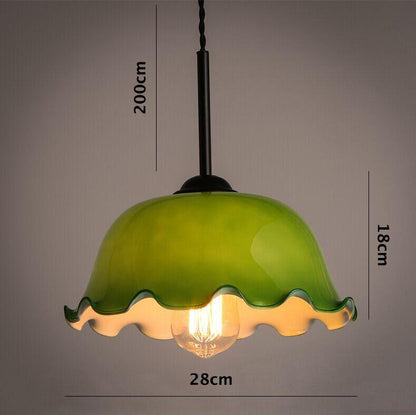 Chic Vintage Glass Pendant Light with Soft Shade