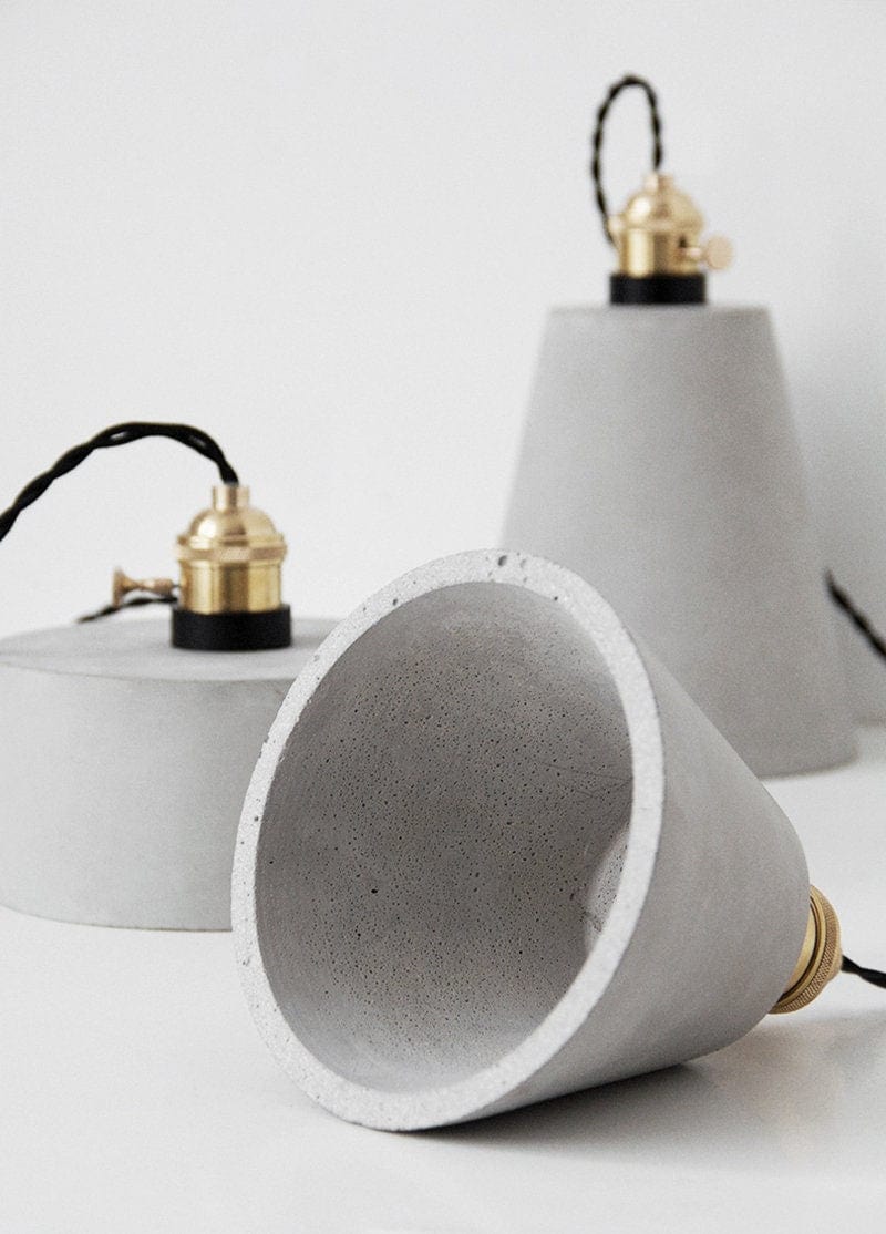 Unique Concrete Pendant Light with LED Bulb Included