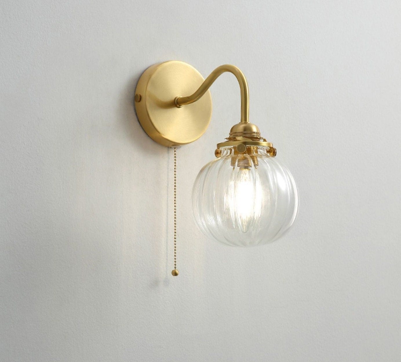 Mini Classic Round Glass Wall Light - VogeLuxe