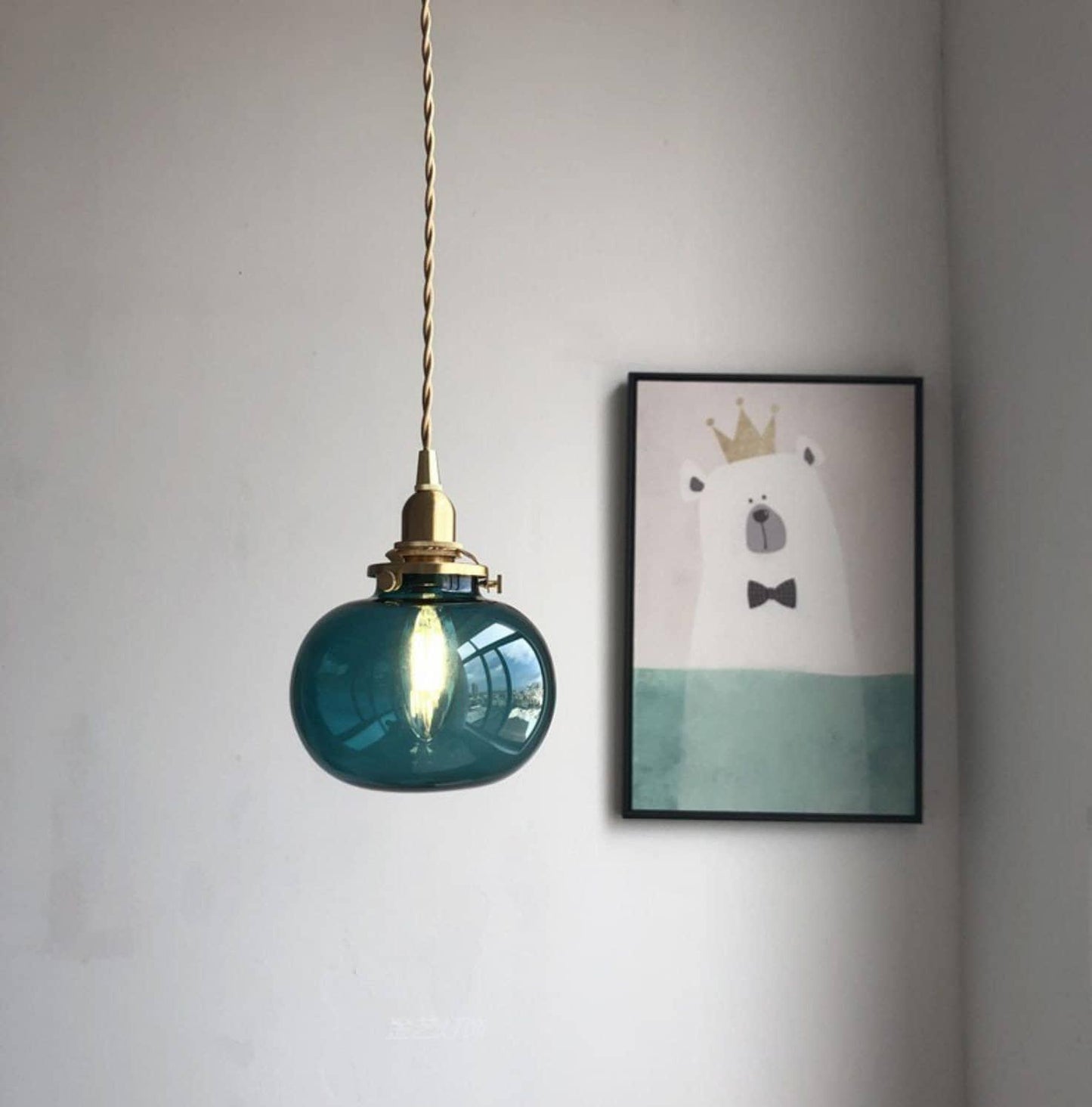Unique Glass Pendant Lamp with LED Light