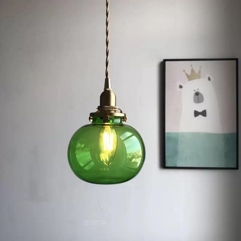 Unique Glass Pendant Lamp with LED Light