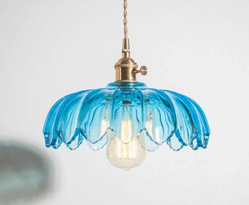 Elegant Glass Pendant Light with Bronze Metal Shade