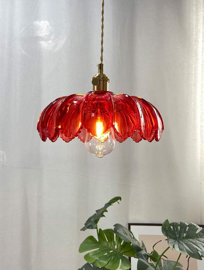 Elegant Glass Pendant Light with Bronze Metal Shade