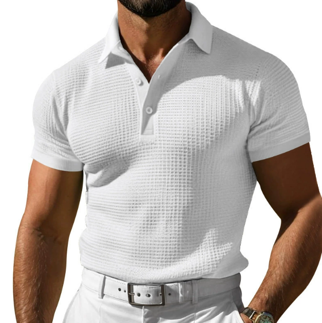 Classic Fit Soft Polo Shirt with Retro Style