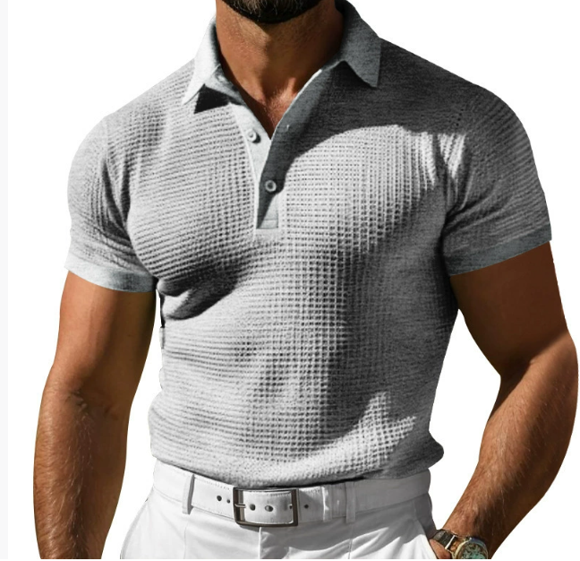 Classic Fit Soft Polo Shirt with Retro Style - VogeLuxe