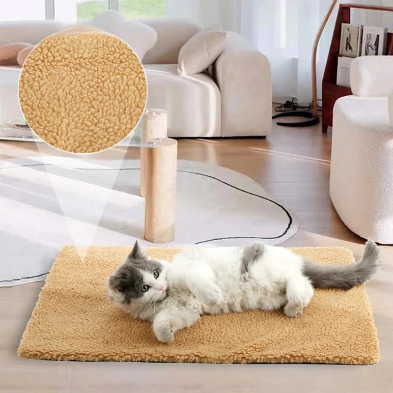Cozy Thermal Pet Bed | Warm Plush Sleeping Mat - VogeLuxe