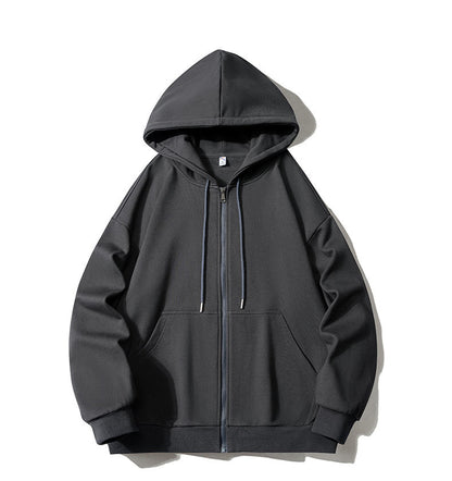 Large Size Mens Zip Up Hooded Jacket