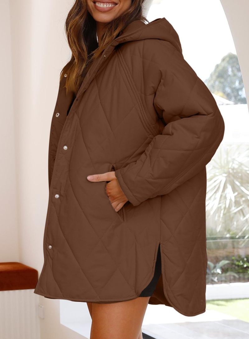 VogeLuxe | Women’s Diamond Quilted Jacket with Buttons