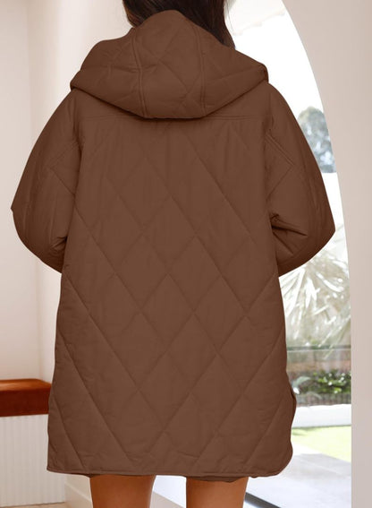 VogeLuxe | Women’s Diamond Quilted Jacket with Buttons