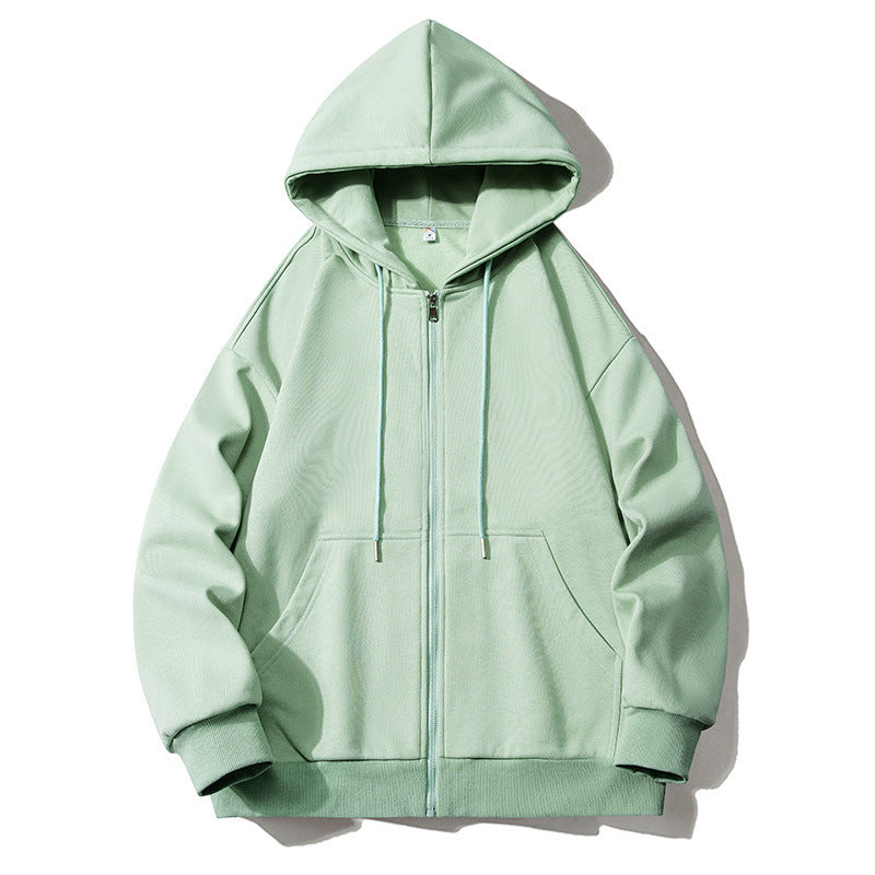 Large Size Mens Zip Up Hooded Jacket