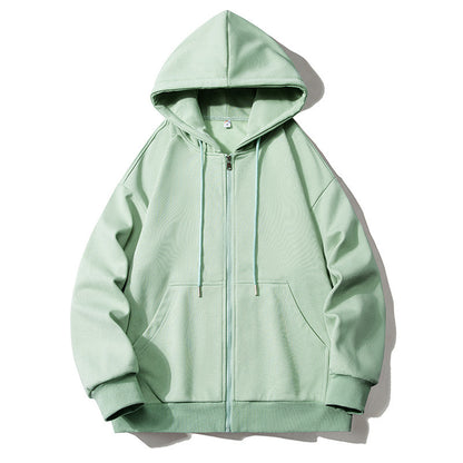 Large Size Mens Zip Up Hooded Jacket