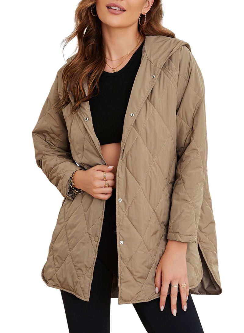 VogeLuxe | Women’s Diamond Quilted Jacket with Buttons