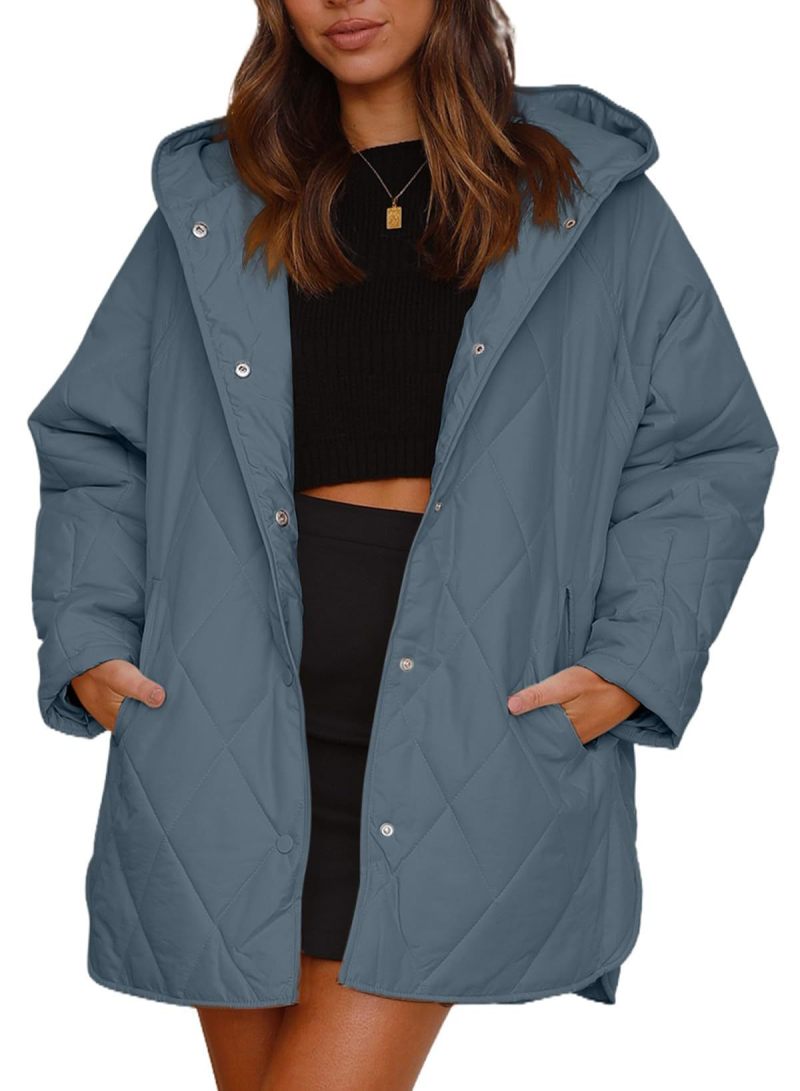 VogeLuxe | Women’s Diamond Quilted Jacket with Buttons
