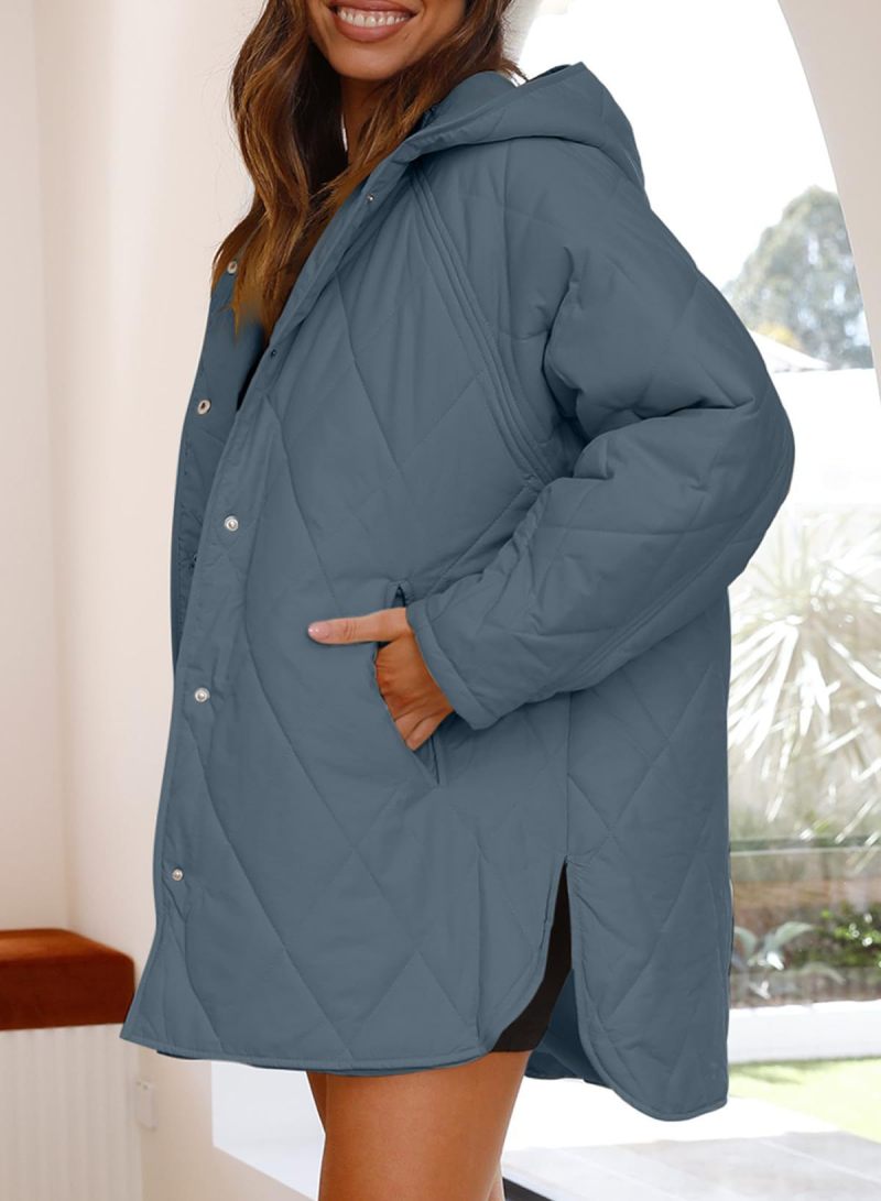 VogeLuxe | Women’s Diamond Quilted Jacket with Buttons