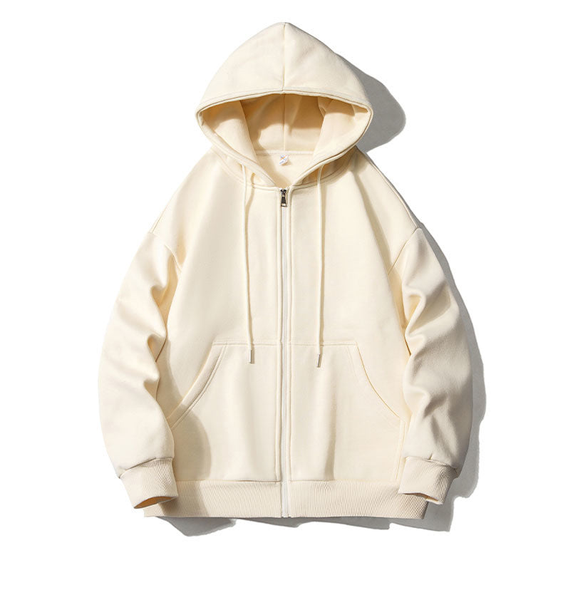 Large Size Mens Zip Up Hooded Jacket