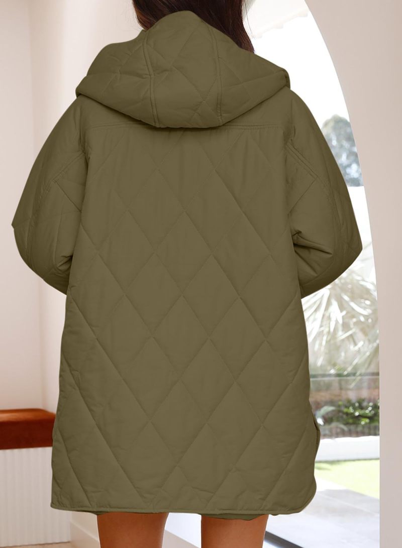 VogeLuxe | Women’s Diamond Quilted Jacket with Buttons
