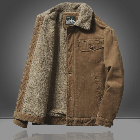 Warm Sherpa Jacket for Men - Fleece Lined Winter Coat