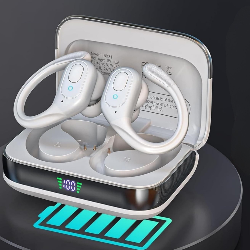 Sweatproof Bluetooth 5.3 Sports Wireless Earphones - VogeLuxe
