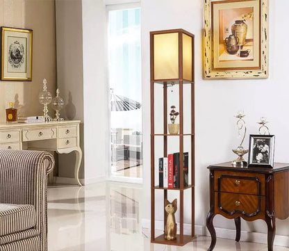 Tall Floor Lamp With Storage Shelves