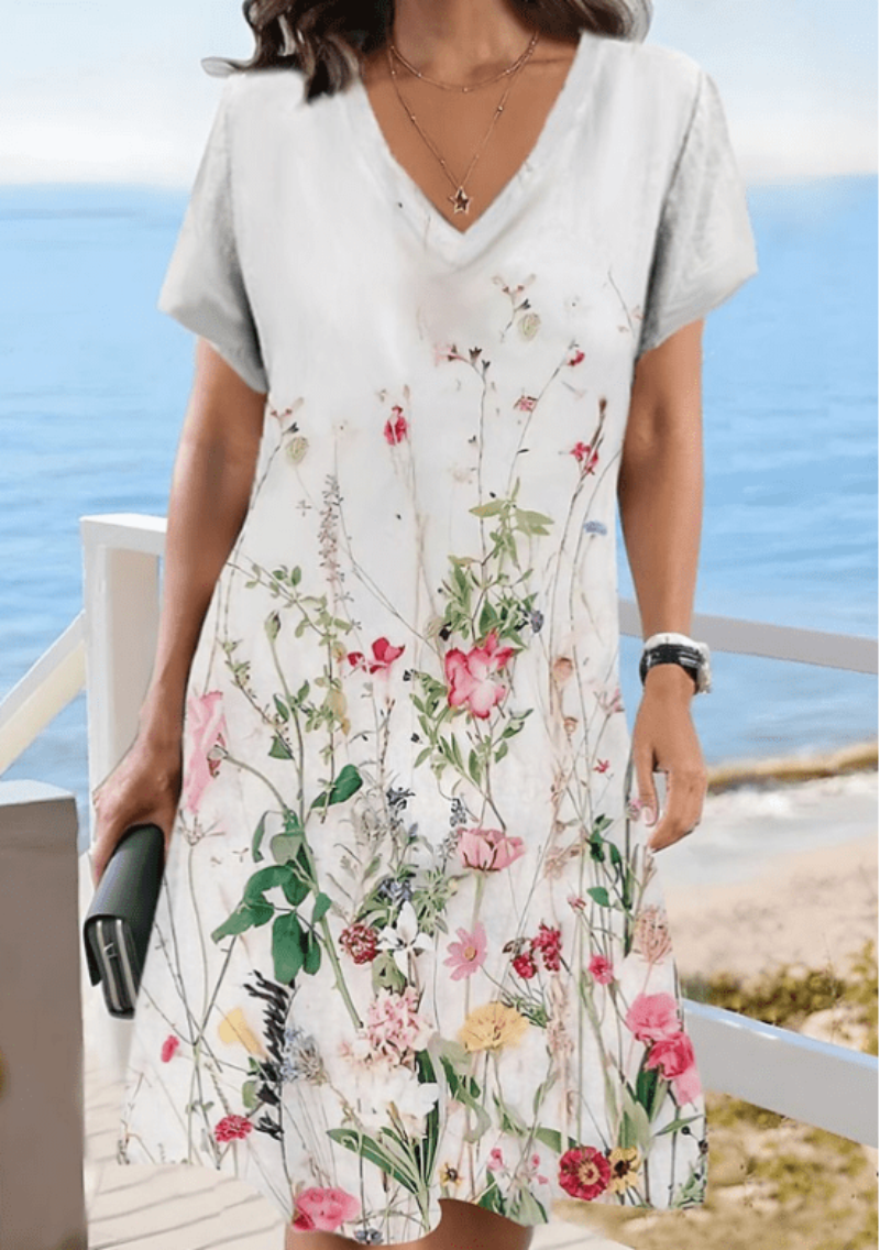 Sunny Floral Mini Dress for Women - VogeLuxe