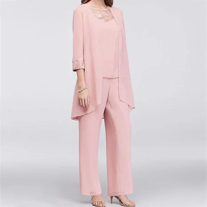 Relaxed Fit Floral Top and Wide Leg Pants Set - BritishElegance