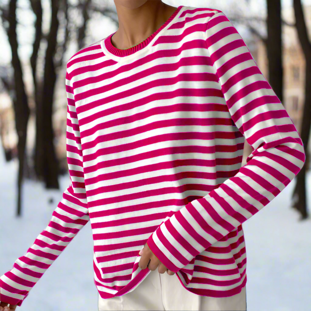 Classic Women's Horizontal Stripe Tee Shirt