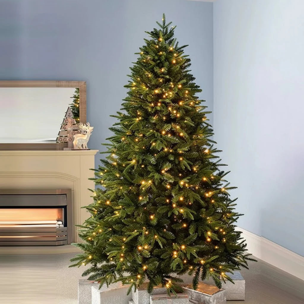 Compact Pre Lit Christmas Tree for Small Rooms - VogeLuxe