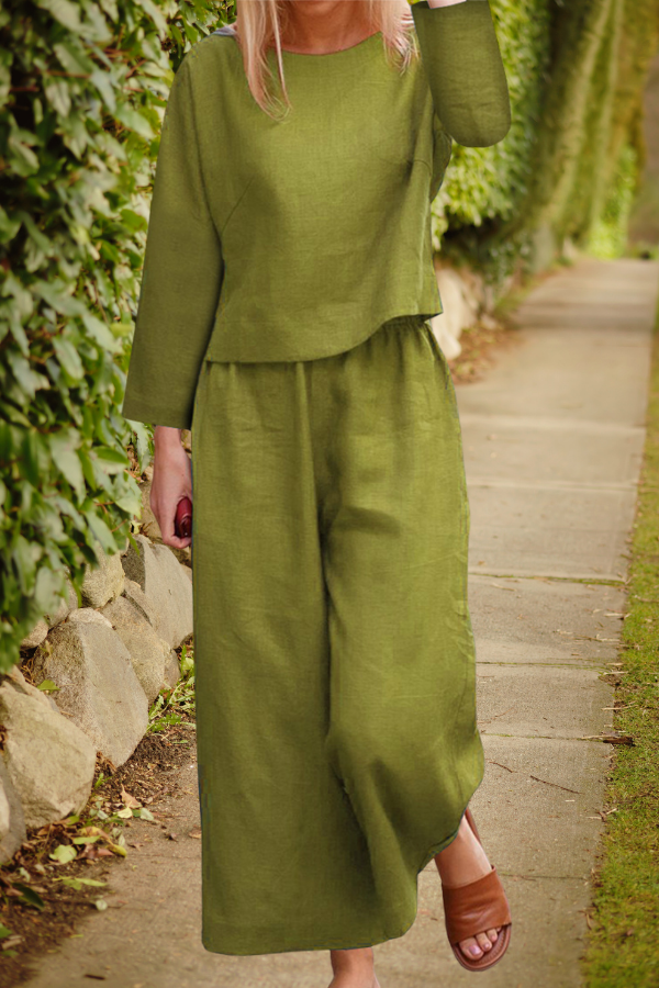 Ladies Comfortable Long Sleeve Pant Suit