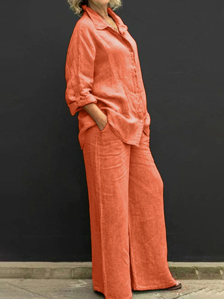 Comfy Women's Lounge Long-Sleeve Top and Jogger Pants Set