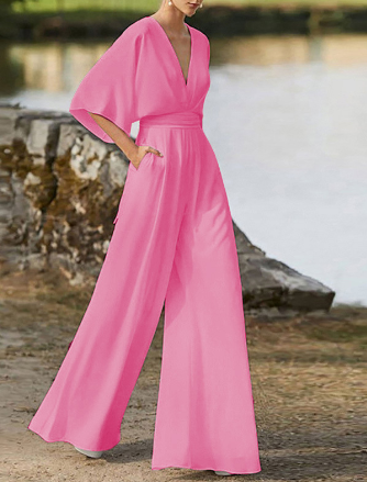 Ladies Loose Fit V Neck Romper