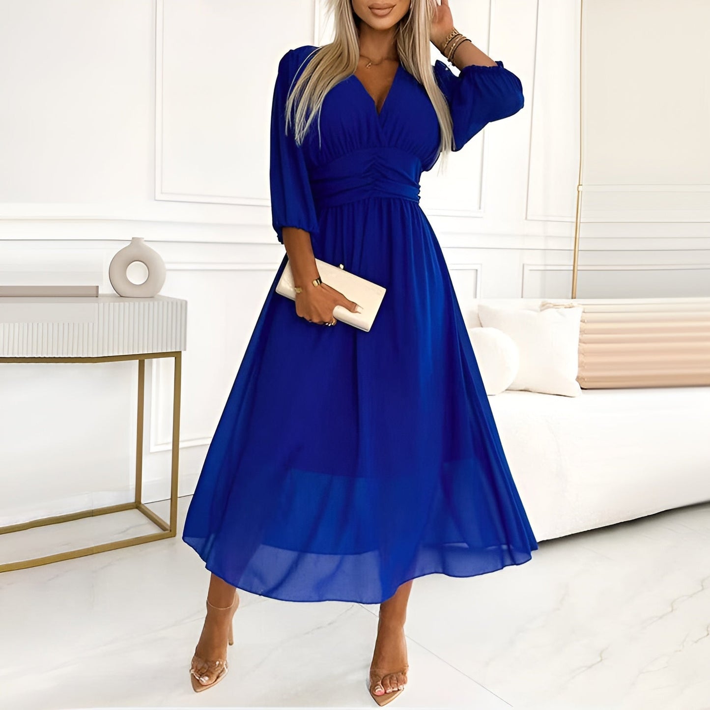Classic Chic Wrap Around Dress - VogeLuxe