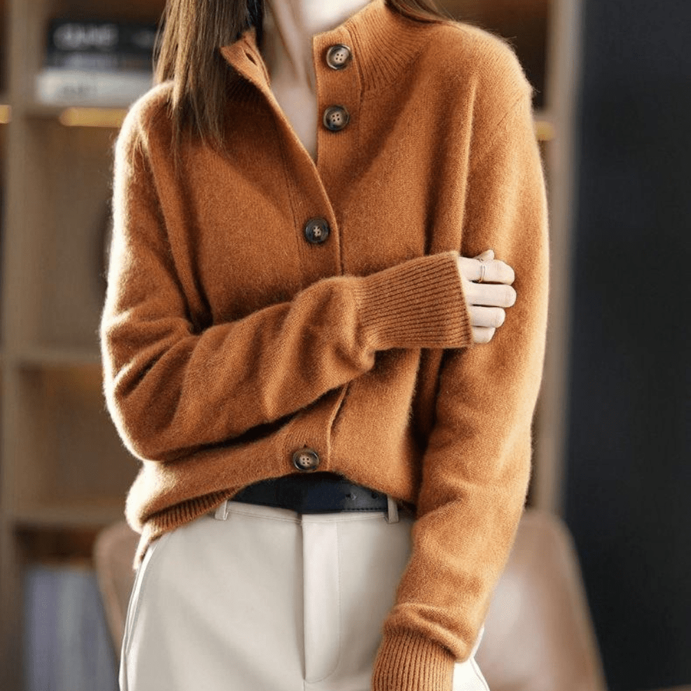 Cozy Women's Button Front Knit Sweater