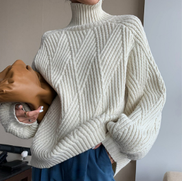 Soft Women's Winter Long Sleeve Cashmere Sweater - BritishElegance