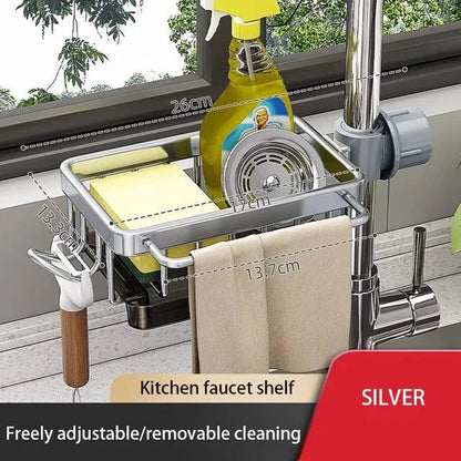 Silver Kitchen Sink Storage Tray